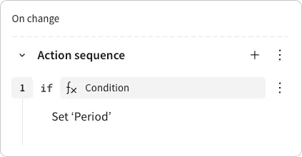An action sequence containing the "if" component of an if/else statement.