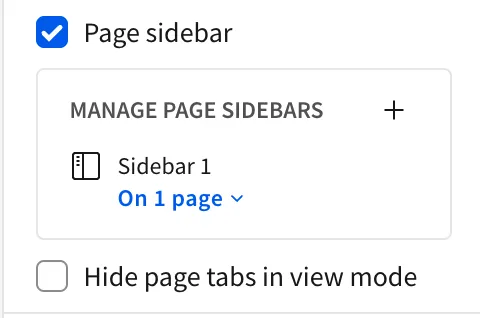 The page sidebar option is checked in the workbook settings