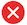 Red circle with an X, indicating a query that ended in an error.