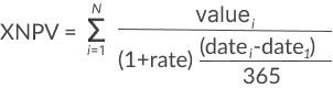 XNPV function